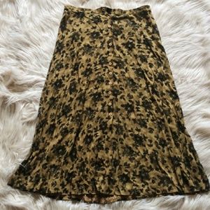 🔵Floral Midi Skirt